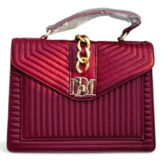 Badgley Mischka NWT Elegant Wine Satchel Handbag - Picture 5 of 5